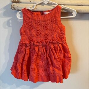 Janie and Jack Red Smocked Ruffled Sundress